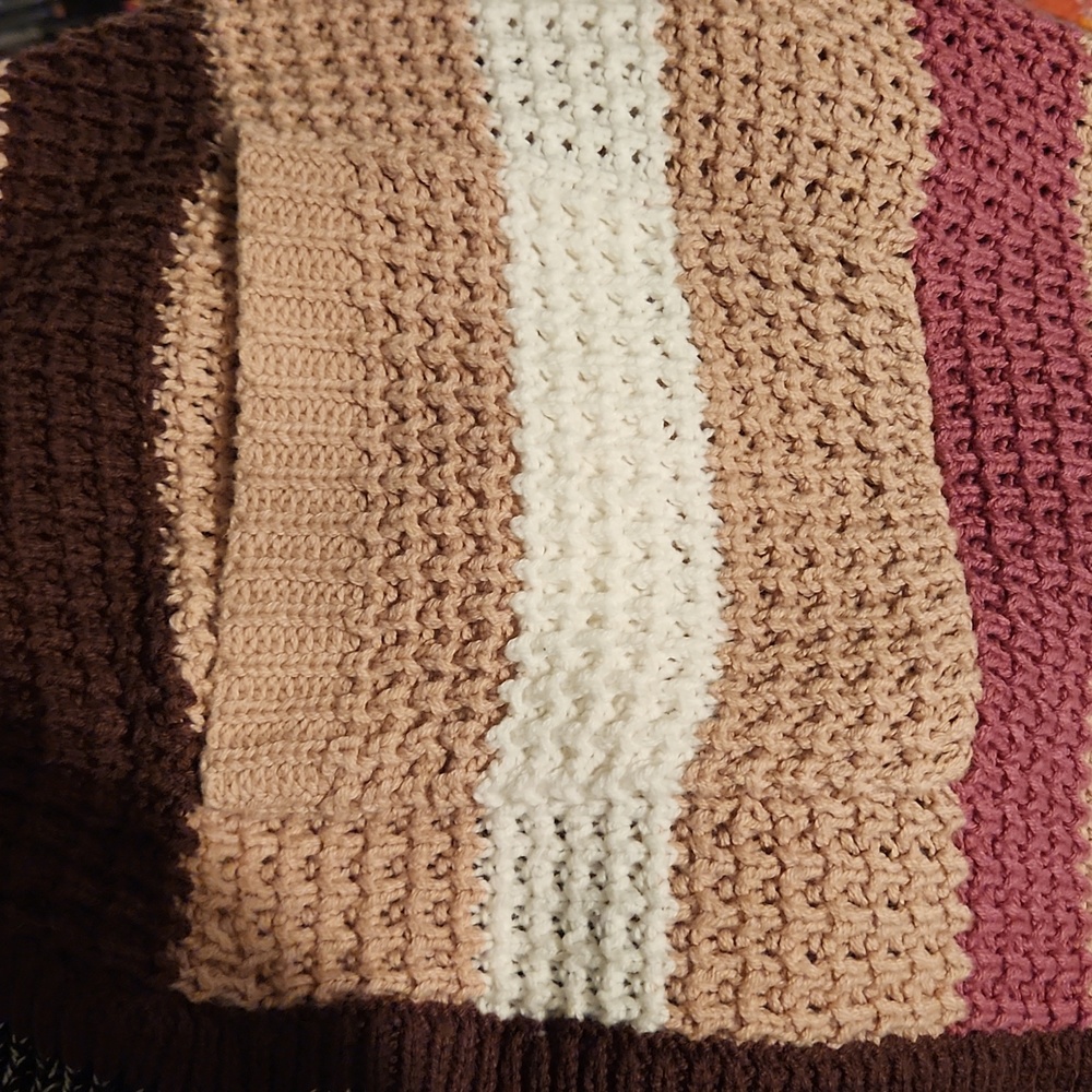 Torrid Color Block Pink Open Cardigan Size 1x - image 7